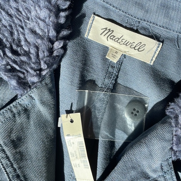 Madewell indigo Sherpa coveralls, NWT! - Picture 5 of 5